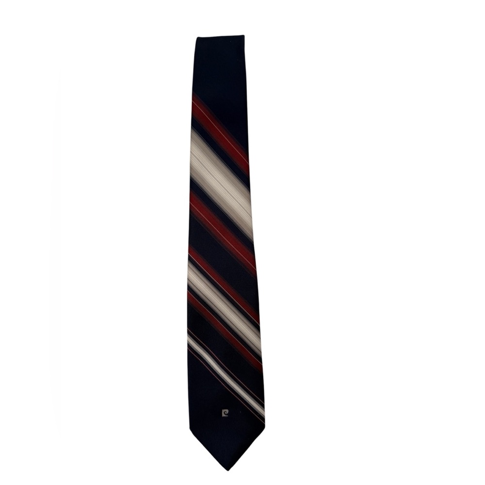 Pierre Cardin Vintage Tie Navy Red Stripe Tie